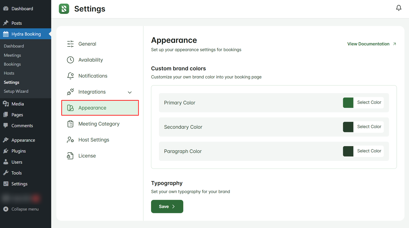 Customizing Appearance of a Booking Website with Hydra Booking